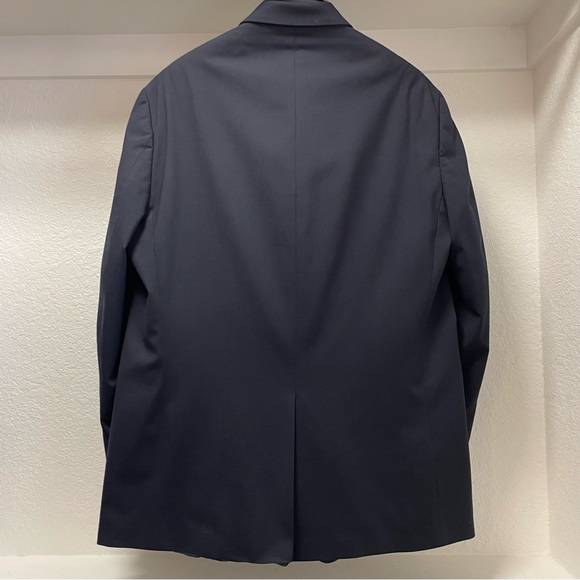 Michael Kors • Navy Wool Blend, Classic Fit Sport Coat Blazer w/Silk Tie | 46R - Picture 3 of 8